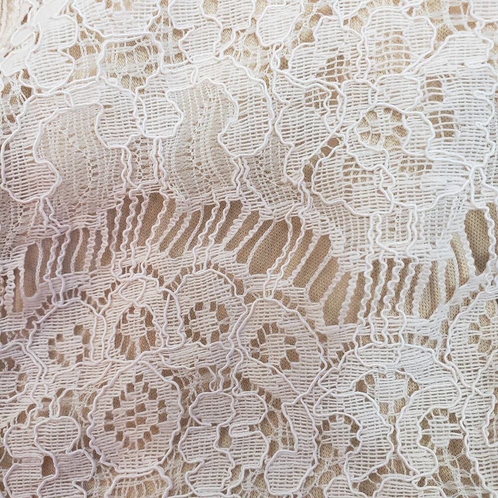 Romeo & Juliet Couture Lace Romper Cream Size L Large - Picture 6 of 6